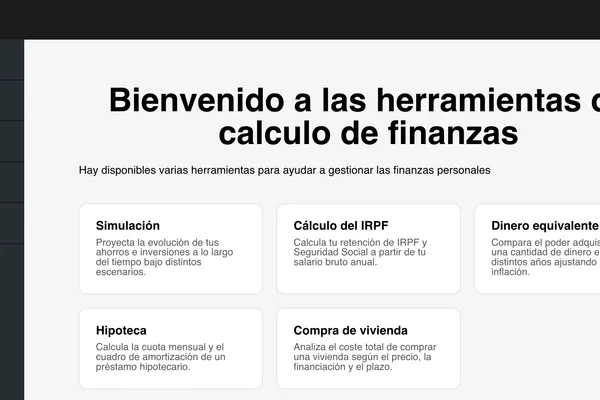 Screenshot of the Cardy economic calculator dashboard